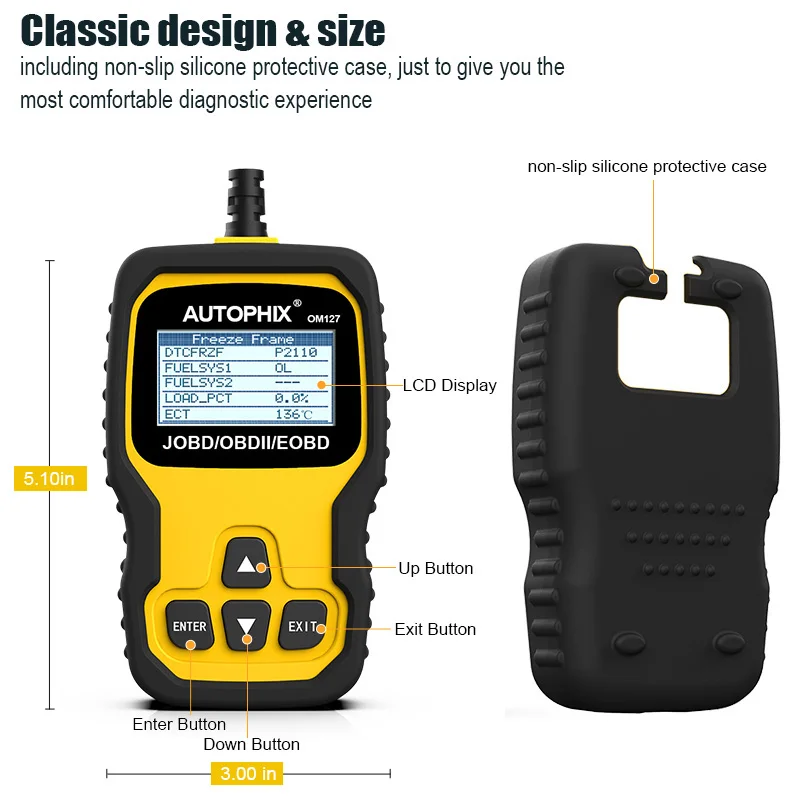 Autophix OM127 JOBD/EOBD/OBD2 автомобильной сканер очень Совместимость японской автомобиль