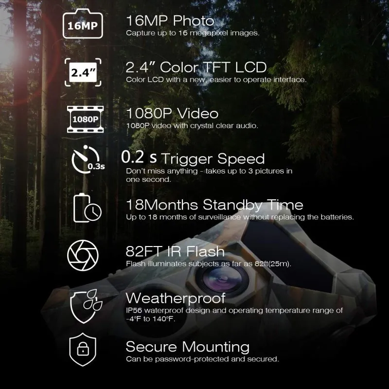 12MP 1080P камера ночного видения Foto Traps Trail Chasse охотничья скаутская игровая камера 2," ЖК-экран видео игра охотничий рекордер