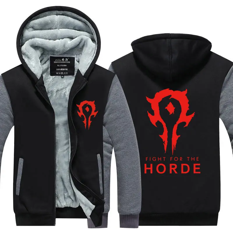 COSREA Alliance orde, зимняя теплая куртка для мужчин, World Of Warcraft, флисовая мужская толстовка с капюшоном, Dota2, Мужская утепленная толстовка, пальто