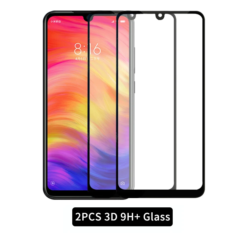 2 Pcs 9H 3D Glass Mofi стекло для xiaomi redmi note 7 закаленное стекло полное покрытие redmi note 7 Pro защита экрана 9H 3D redmi note 7 pro стекло - Цвет: 2 Pcs 9H 3D Glass