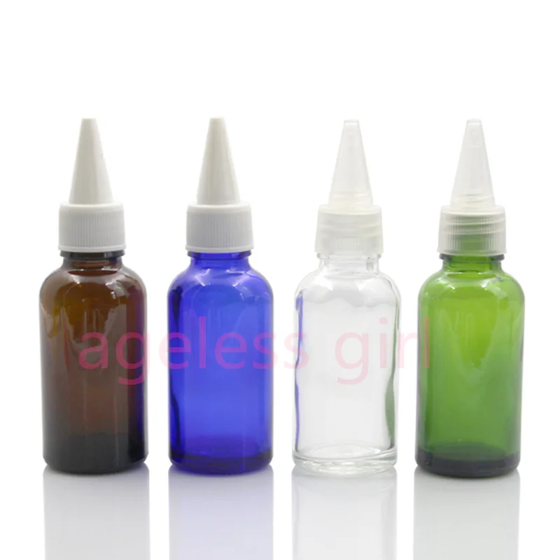 10/30PCS 30ml Empty Glass Pointed Mouth Bottles Cream Lotion bottles With Sharp Cosmetic | Красота и здоровье