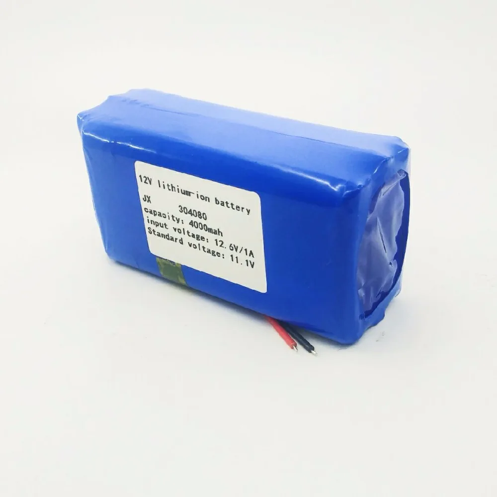 12 V литий полимерный аккумулятор 304080 4000 mAh портативный 11 1 литиевая батарея
