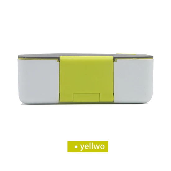 green Konco Microwavable Bento Box герметичный Ланч-бокс контейнер для продуктов печь холодильник ланчбокс коробка для хранения продуктов с держателем для телефона - Цвет: green