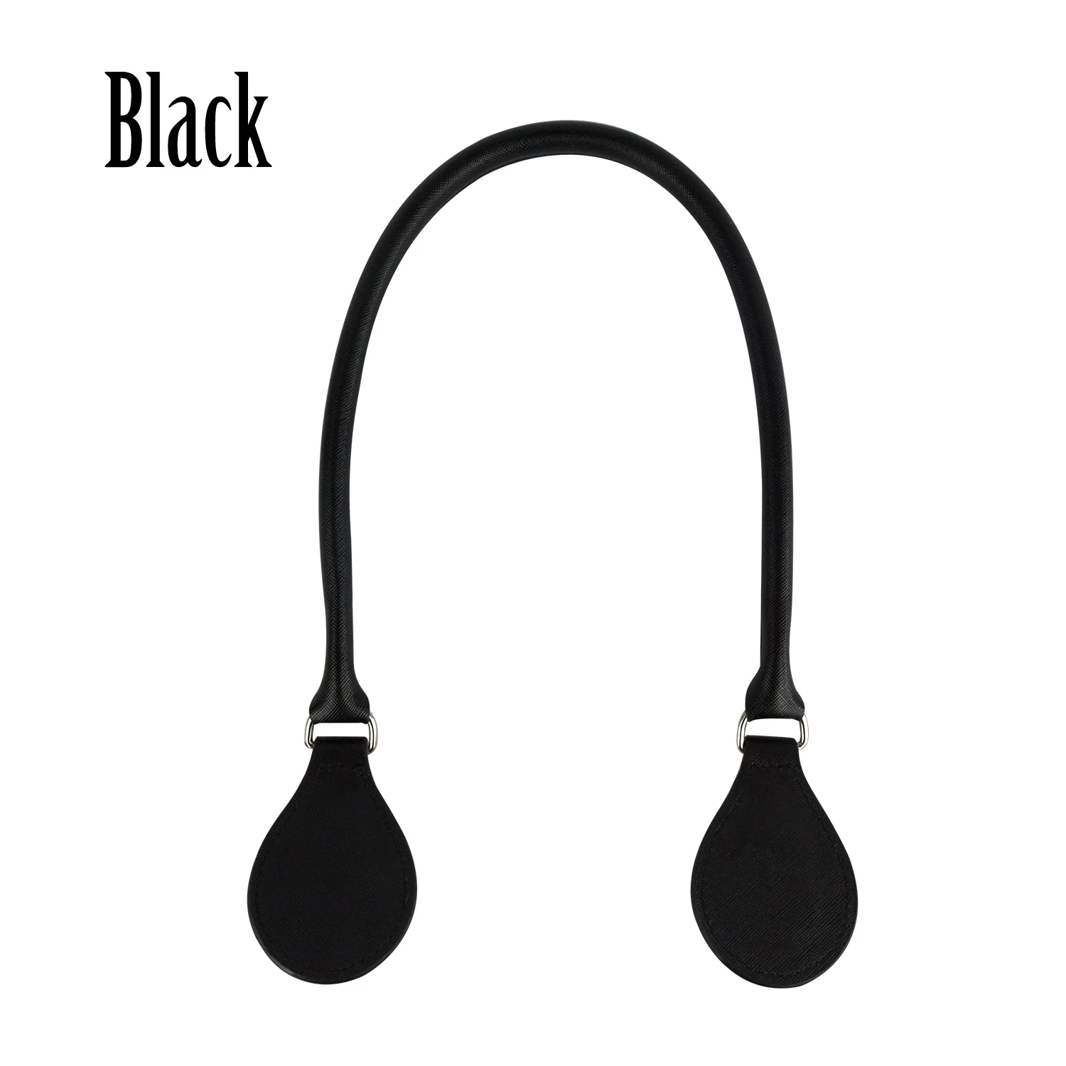 black TANQU, 1 шт., лаконичная круглая кожаная ручка с d-образной пряжкой, капли для классического мини Obag, корзина, ведро, городской шик, женская сумка - Цвет: black