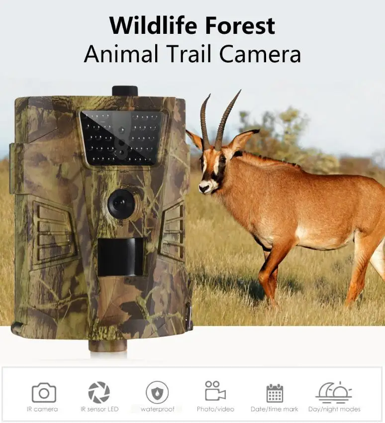 Suntekcam HT 001B Trail Camera 12MP 1080P 30pcs Инфракрасные светодиоды 120 Нм охотничья камера IP65