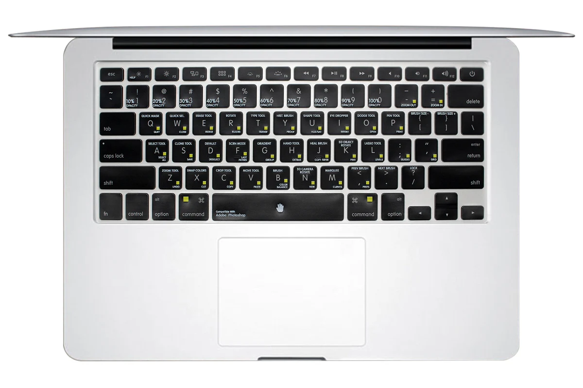 Для Macbook Air 13 Skin Pro 15 17 Adobe Photoshop Ps ярлык горячий ключ функциональный ТПУ подсветка
