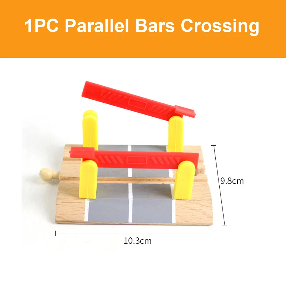 1pc crossing track Деревянные железнодорожные дорожки, аксессуары из бука, железнодорожные части, совместимые с Thomas Biro, все бренды, игрушки для поездов, гоночные дорожки - Цвет: 1pc crossing track