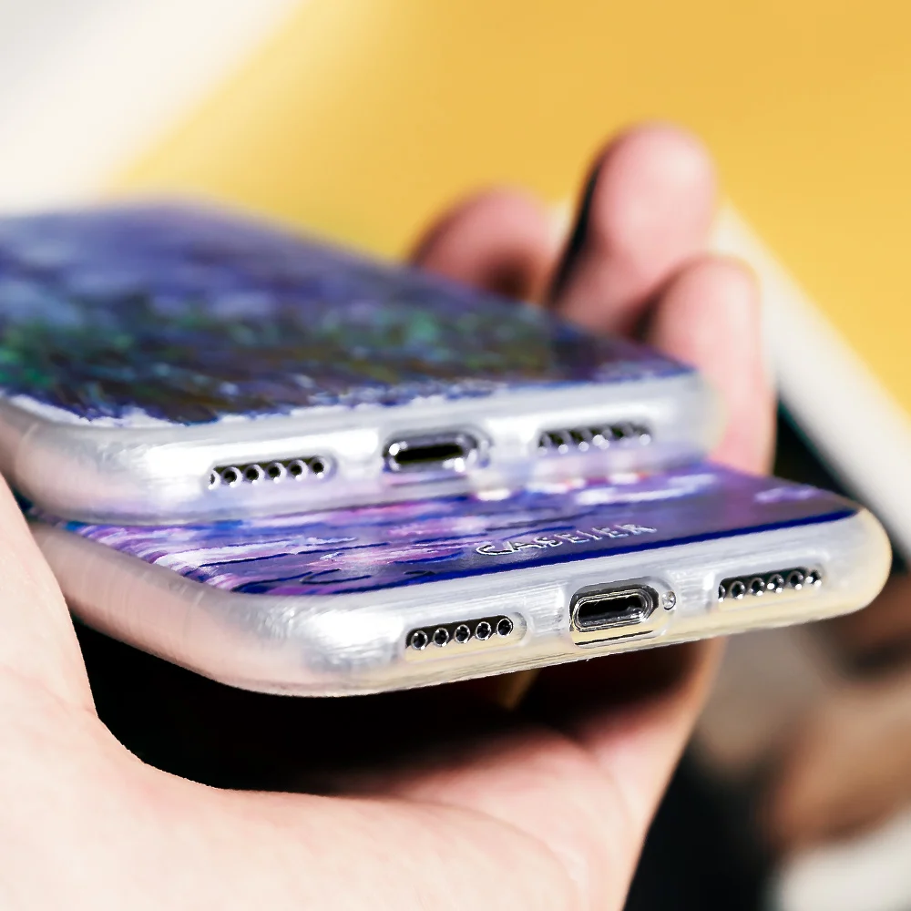 CASEIER Oil Emboos Phone Case For iPhone 6 6s 8 7 Plus Soft Silicone X XR XS MAX Couque Accesories |