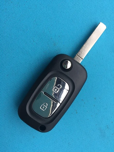 2 Button VA2 Floding флип-чехол для ключей Renault Clio Kangoo Megane модус с невырезанным NE73 206 VA2 неразрезанным лезвием брелок крышка 2/3 кнопка - Количество кнопок: 2 Button VA2
