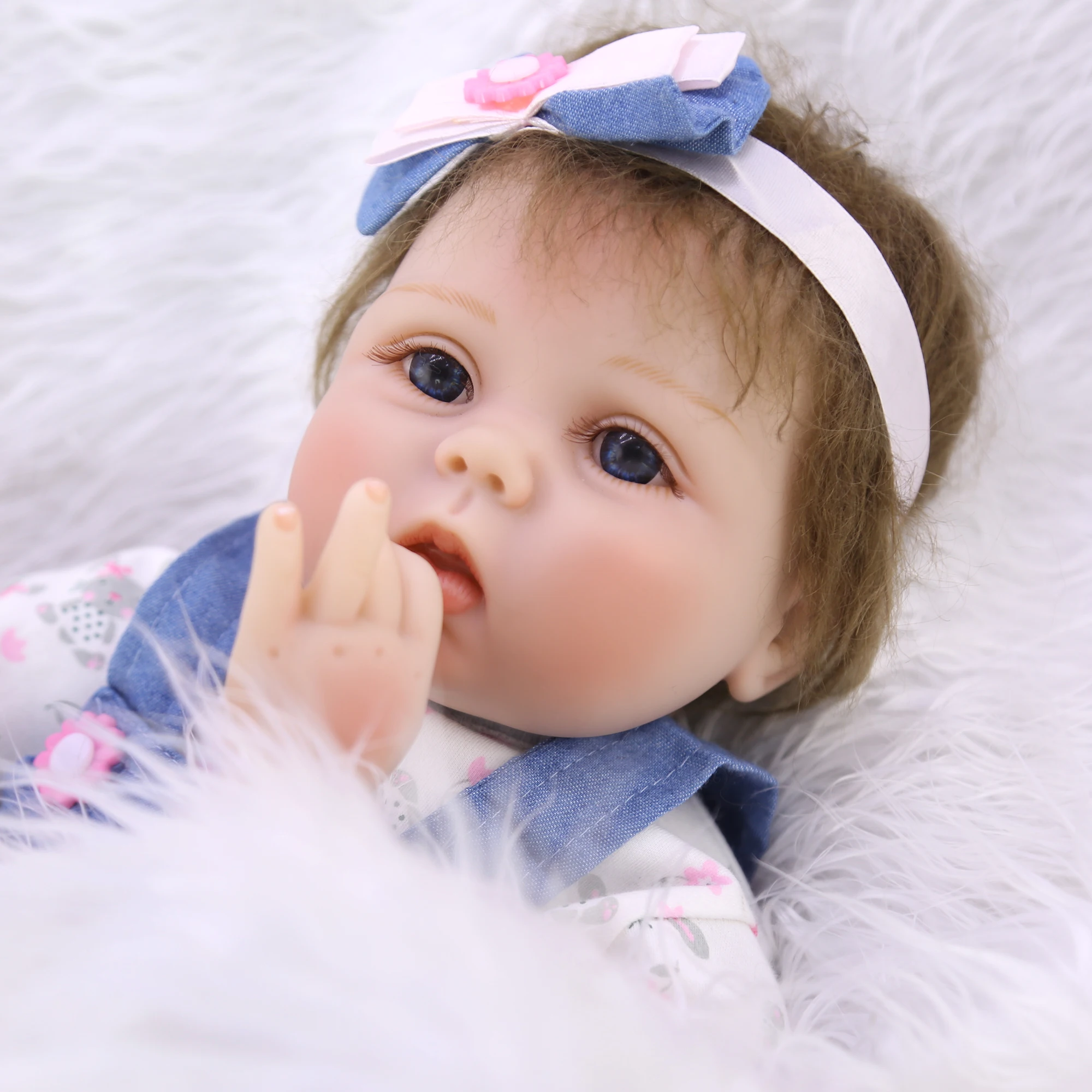 Realista Doll Reborn Babies 22 Inch Lifelike Soft Silicone Vinyl Newborn Dolls Cloth Body Baby Toys For Princess Birthday Gift | Игрушки и