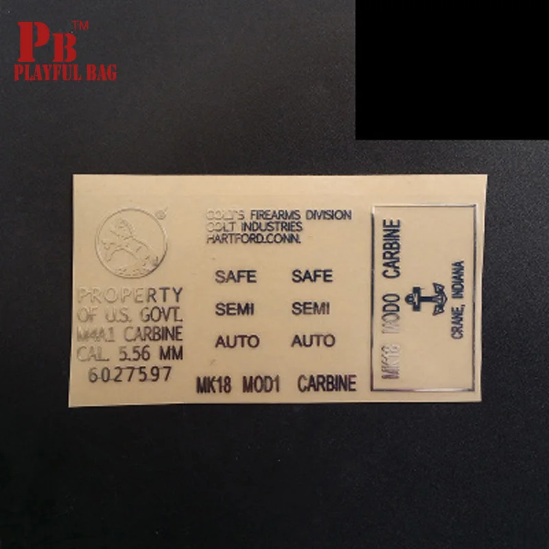 PB игривый мешок гелевые шаровые Пистолеты для jinming M4A1/ haowei MK18 DIY металлические