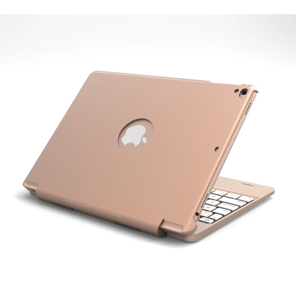 Съемный магнитный слот и bluetooth-клавиатура, 7 цветов, чехол с подсветкой для Apple iPad 9,7 Air 2 5 6 Pro 9,7 - Цвет: Золотой