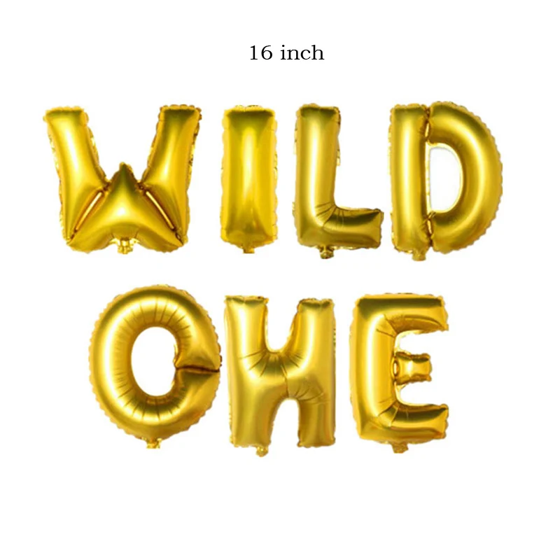 Детские 1st украшения ко дню рождения и надписью Wild One шары из фольги в виде букв Baby