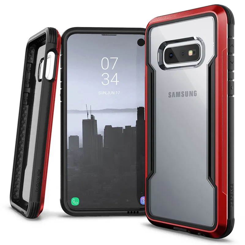 Red X-Doria Defense Shield чехол для телефона для samsung Galaxy S10e военный класс падение протестированный чехол Coque для Galaxy S10e Алюминиевый Чехол - Цвет: Red