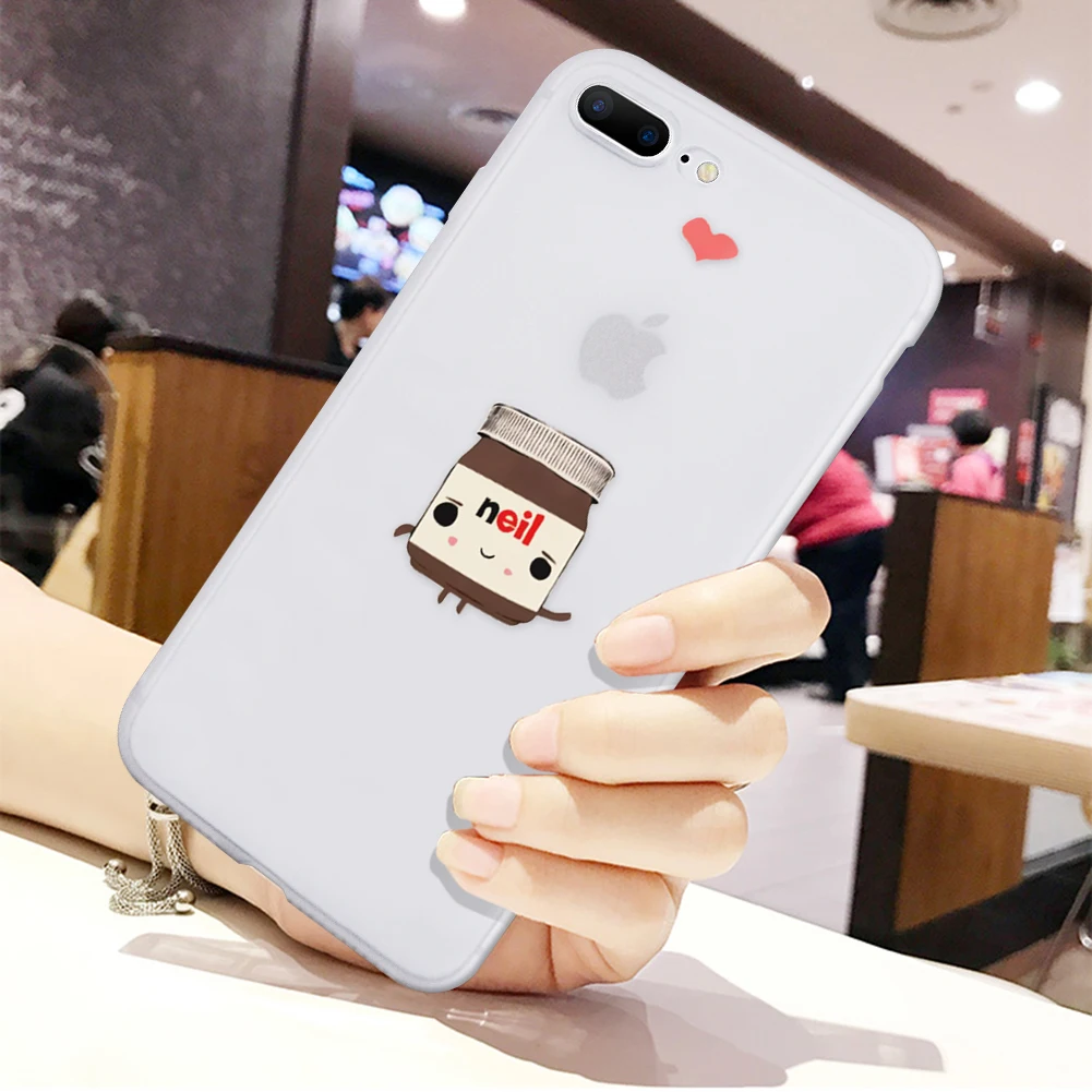 Матовый белый чехол на заднюю панель для iPhone X 11 Pro XS Max XR чехол для iPhone 5 5S SE 8 7 6 6S Plus чехол из мягкого ТПУ nutella Capa чехол