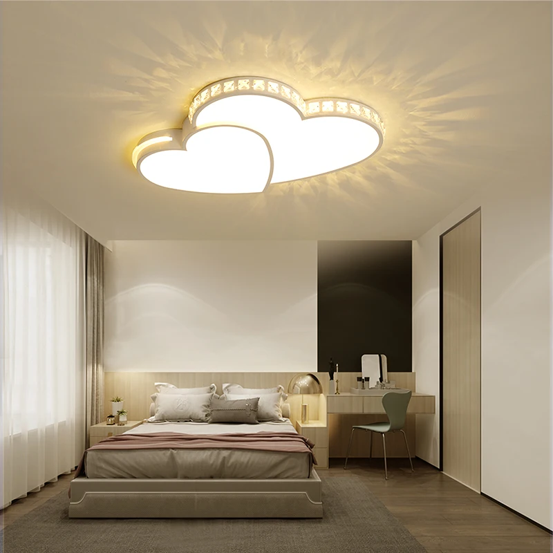 

Omicron NEW Modern LED Chandeliers Heart Shape For Living Room Bedroom Dining Room Dimming Fixture Chandelier Ceiling Lamp
