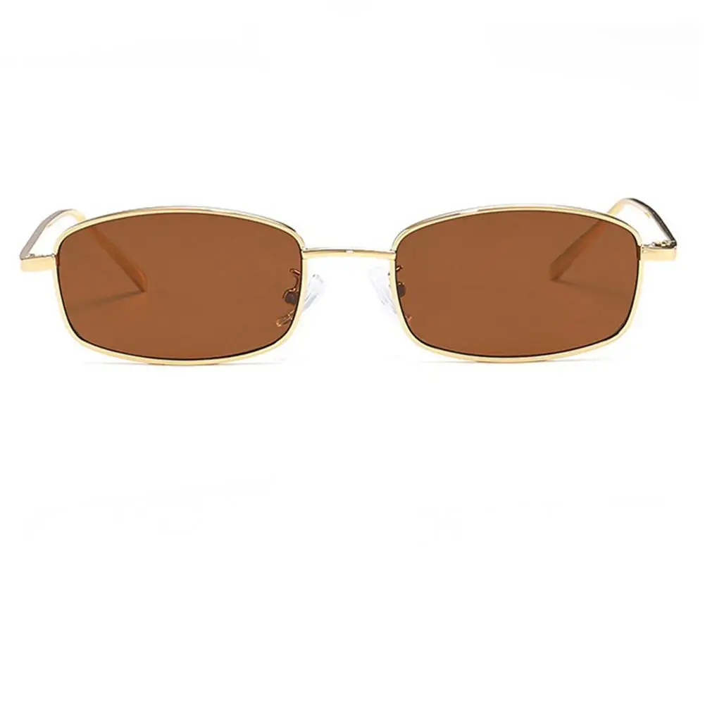 MISSKY Unisex Retro Small Frame UV400 Square Sunglasses Outdoor Glasses Brand Designed Colorful Mental Eyewear SAN0 - Цвет линз: as shown