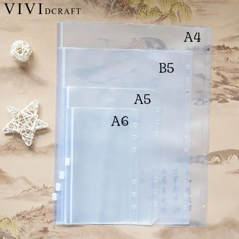 A4, A5, A6, B5, спираль, ПВХ, сумка на молнии, аксессуары для ноутбуков, Dokibook, держатель для карт, сумка для хранения, карман для паспорта, аксессуары для ноутбуков