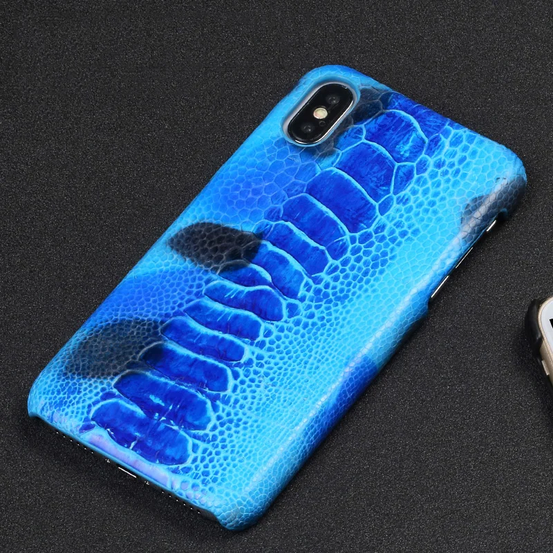 Wangcangli Роскошный кожаный чехол для iPhone X редкий страусиной кожи ног телефона