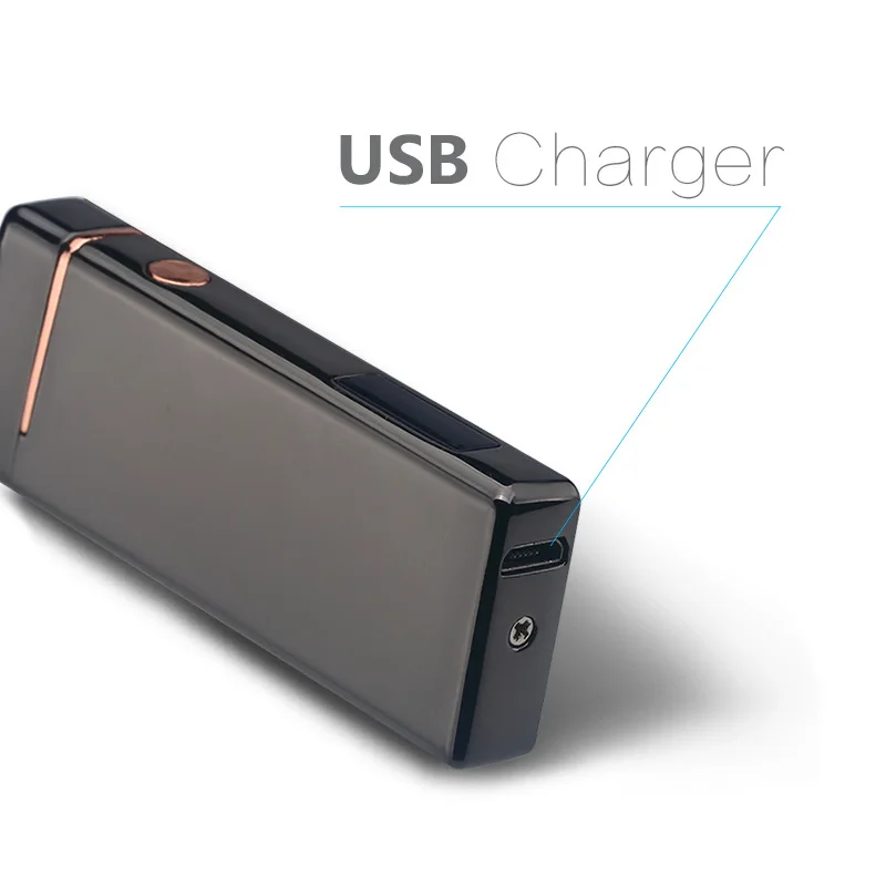 Металлическая ветрозащитная Usb перезаряжаемая двухдуговая плазменная