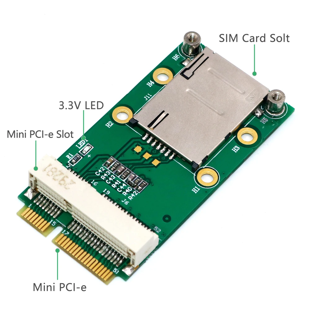 Новый мини-адаптер PCI Express для модуля 3g 4G с слотом USIM Mini E мини-переходная карта pci-e