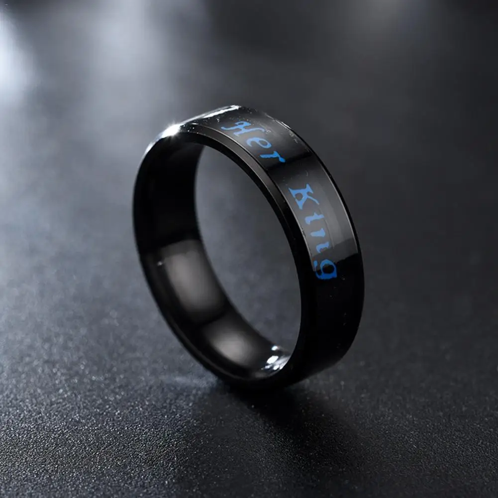 Стильный Умный датчик температуры цвета тела изменить ее король его королева
