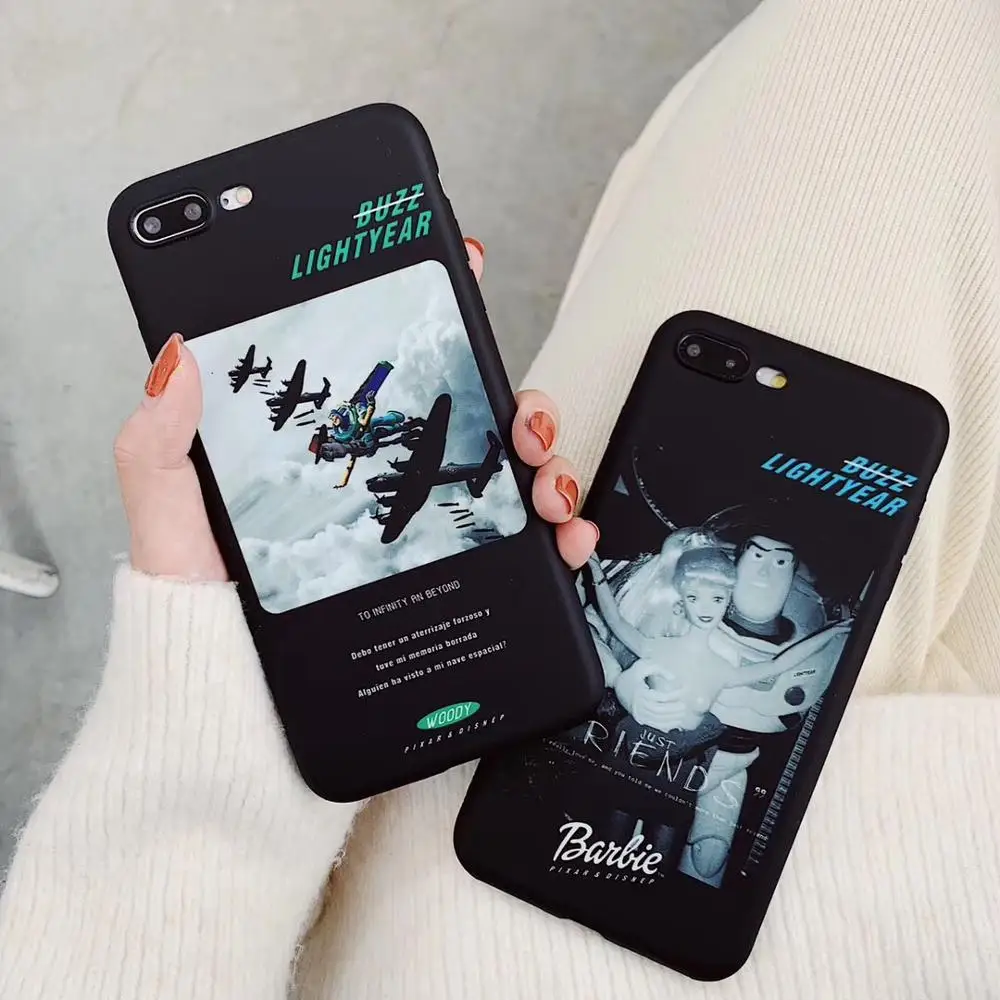 Soft Black TPU Buzz Lightyear Woody Spoof Funny Just Friends To Infinity An Beyond For iPhone 6/S 7 8 Plus X XR XS XSMAX |