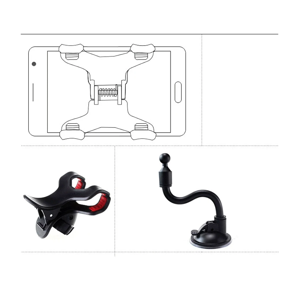 Универсальный держатель для мобильного телефона на лобовое стекло с длинной