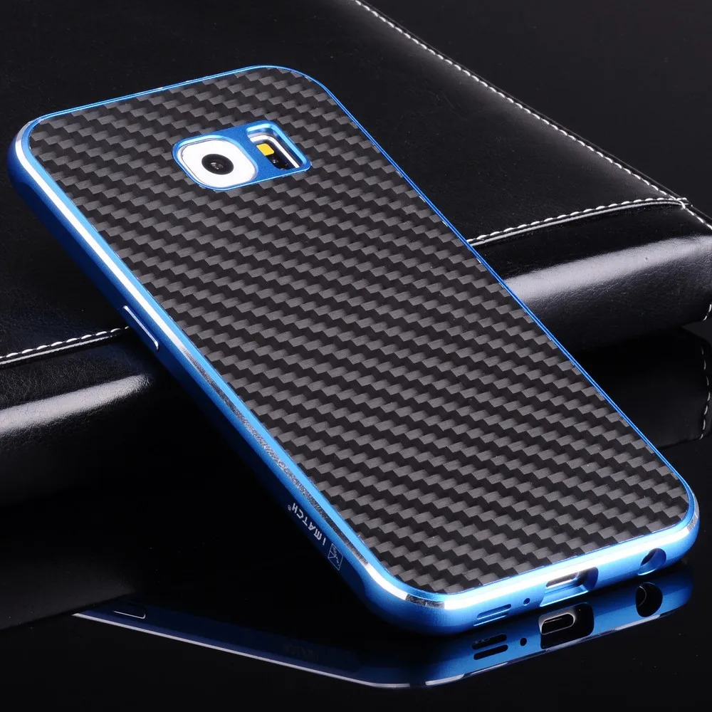 Чехол для samsung Galaxy S6/S6 Edge/S6 Edge Plus, роскошная задняя крышка из настоящего углеродного волокна и премиум алюминиевая металлическая рамка, чехол для телефона s