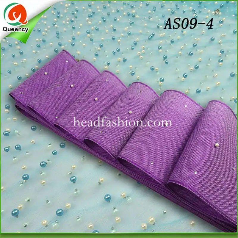 AS09Multi colored бисером aso ebi головной убор африканская равнина oke с камнями и бусинами