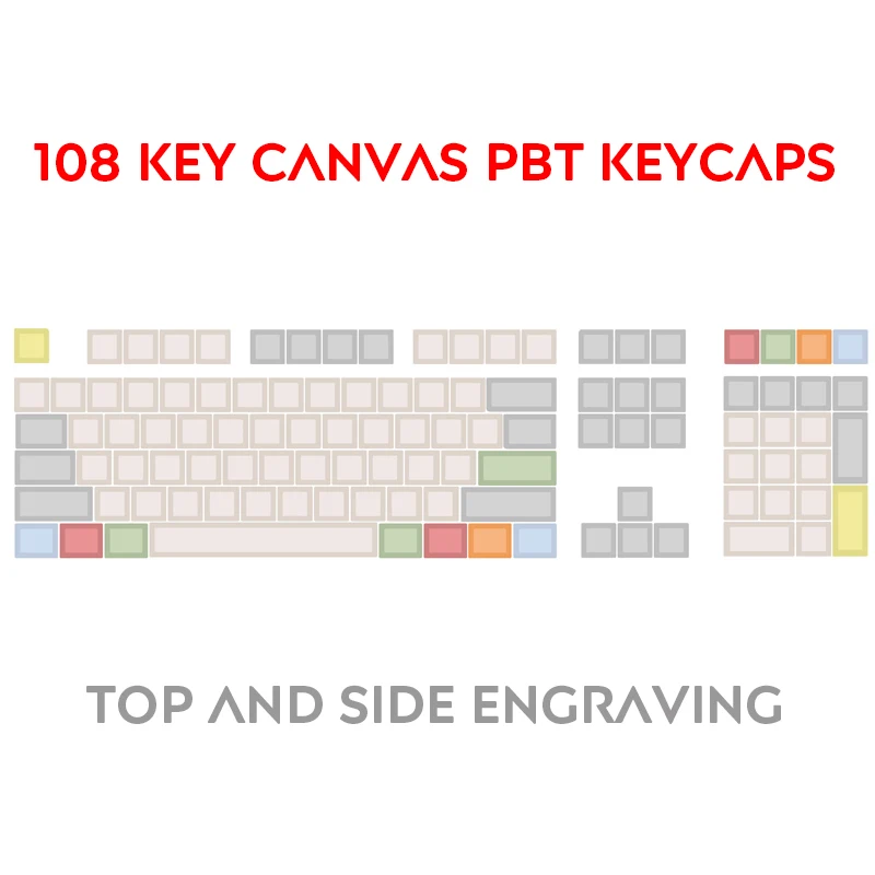 87/104/108 ключ OEM холст Макарон Цвет прозрачная поверхность PBT filco клавиши для механической клавиатуры - Цвет: 108 Top Engraving