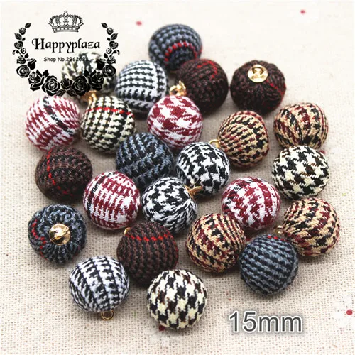 mix colors 20pcs 20 шт 15 мм Ласточка окантовка покрытая тканью, круглая подвеска с бусинами и шариками для самостоятельного изготовления сережек, аксессуары для сережек - Цвет: mix colors 20pcs