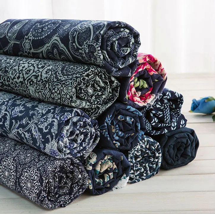 Сине белые фарфоровые хлопковые льняные платья скатерть домашняя декоративная