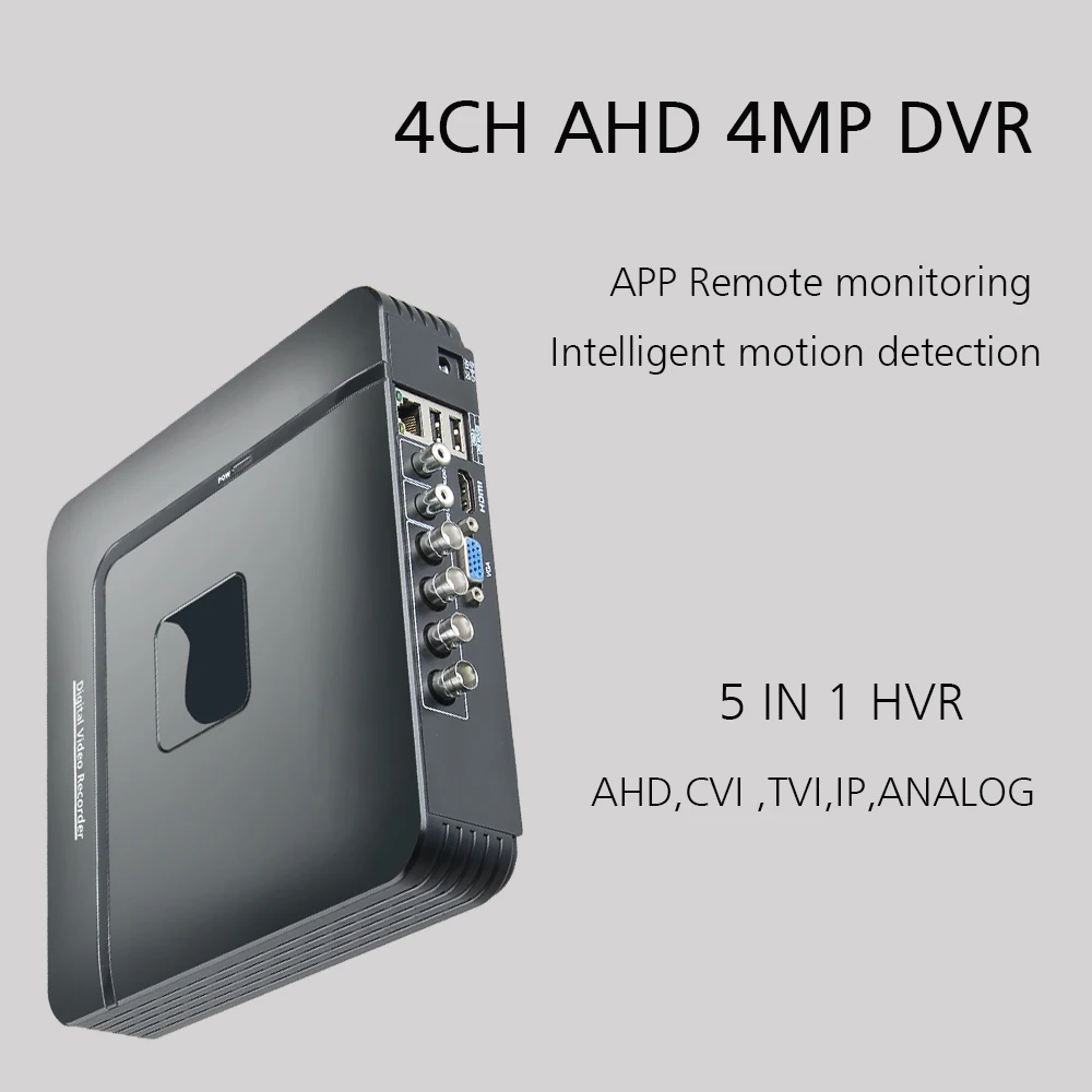 OUERTECH AHD CVI TVI IP CVBS 5 в 1 4CH CCTV Мини DVR 4MP поддержка 1 HDD ONVIF наблюдения цифровой видеорегистратор DVR