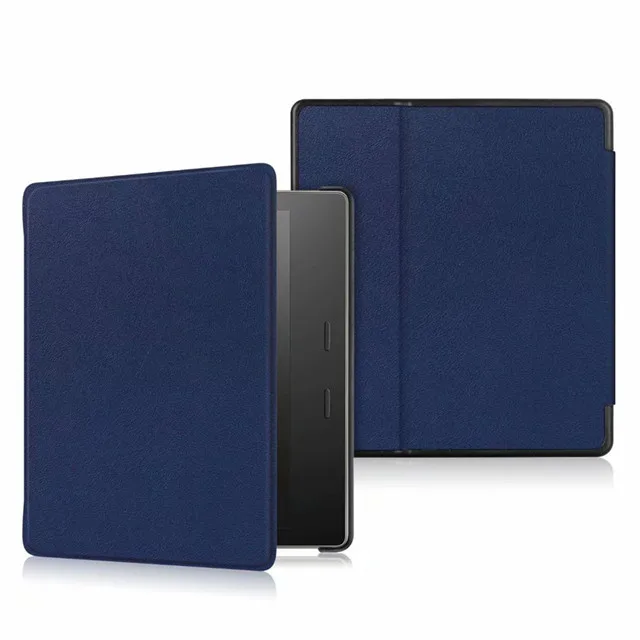 For Amazon Kindle Oasis 7.0" Case Folio PU Leather Sleep Smart Cover For Kindle Oasis 7.0 e-Reader Case - Цвет: Dark Blue
