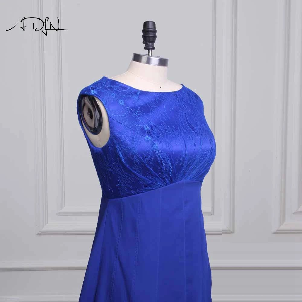 ADLN/синие платья для матери невесты с курткой Шифоновое Платье До Колена из двух