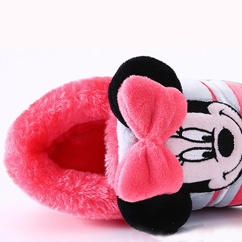 Хлопковые домашние тапочки с героями мультфильмов Дисней теплая Домашняя обувь