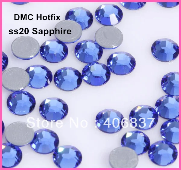 

Free Shipping! 1440pcs/Lot, ss20 (4.8-5.0mm) High Quality DMC Sapphire Iron On Rhinestones / Hot fix Rhinestones