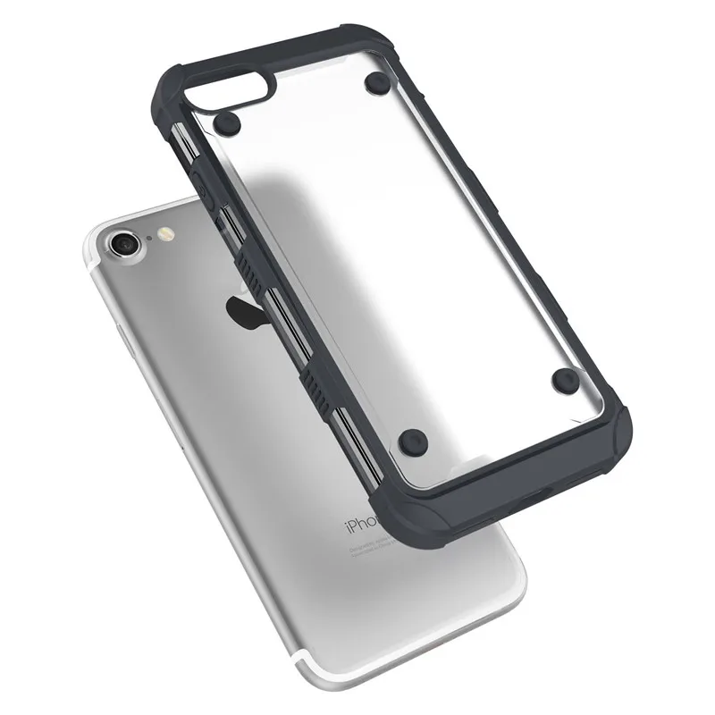 Bumper Case For iPhone 7 8 Coque Shockproof Frame Cover iPhone7plus 8plus Hard PC &amp Soft TPU Protective Border |