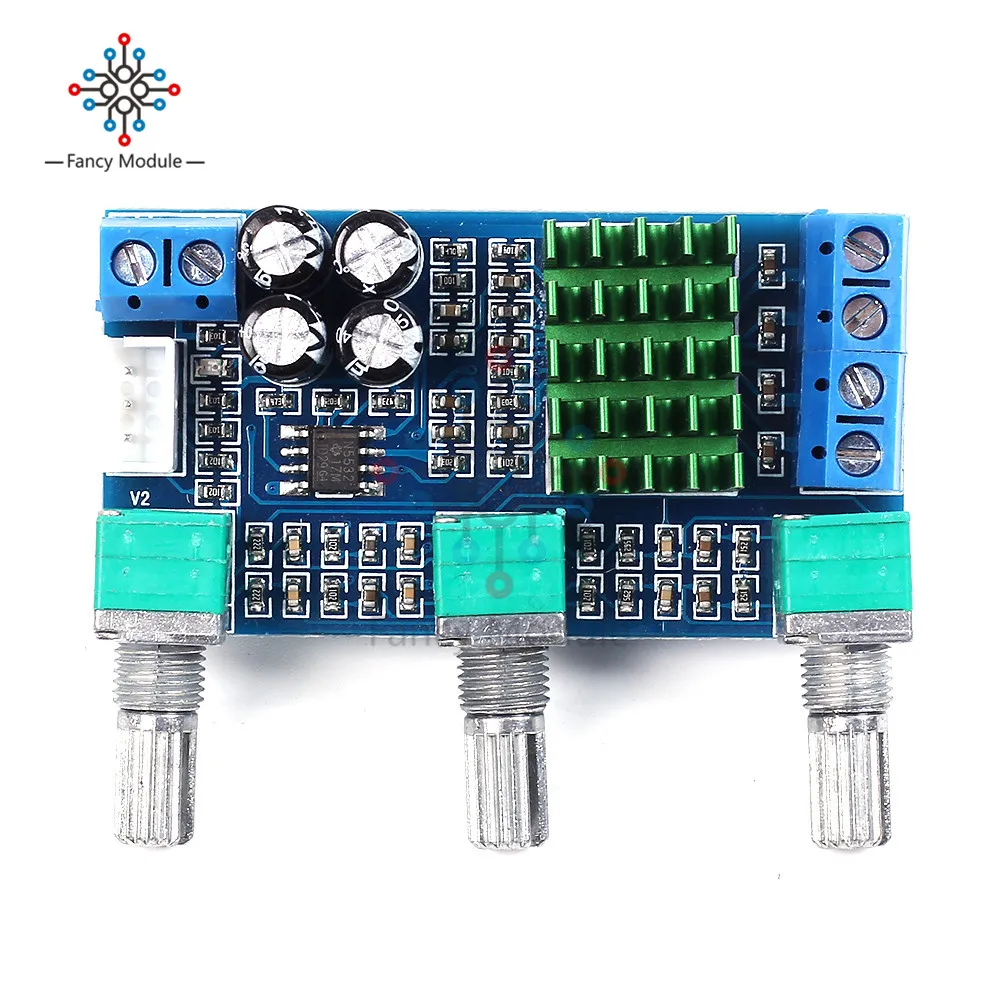 DC 12V 24V 80W x 2 двухканальный цифровой аудио TPA3116D2 высокие басы регулируя