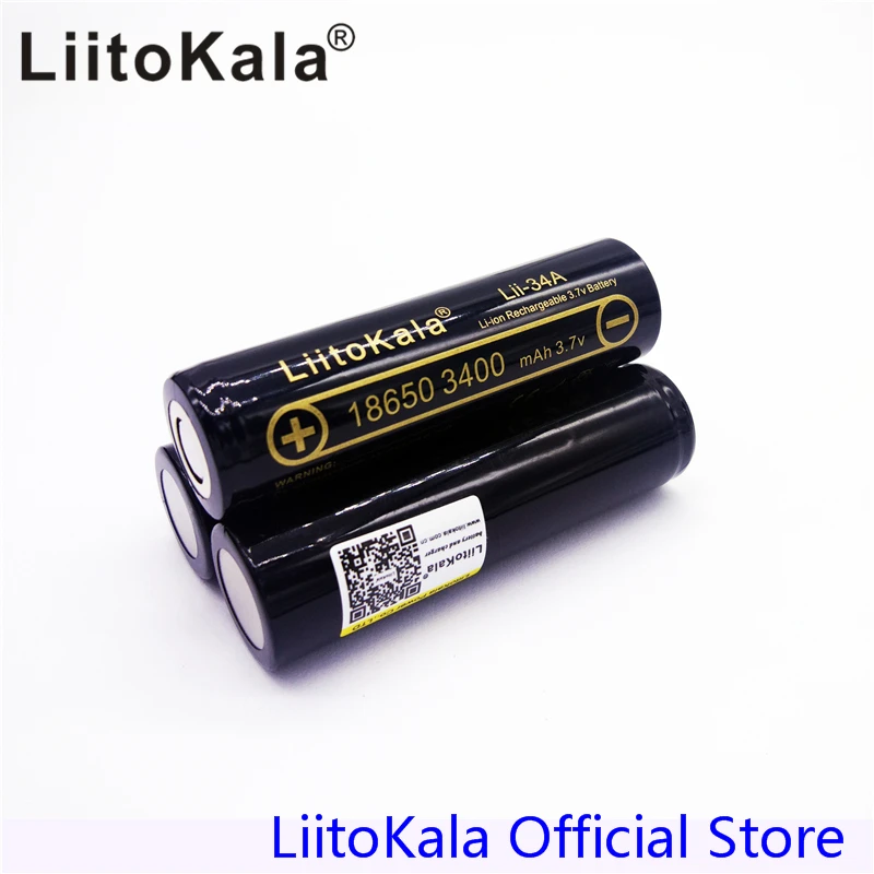 2 шт HK LiitoKala Lii-34A 3,7 в 18650 3400 мАч батарея для NCR18650B 34B аккумуляторная батарея для фонарика/фонарей/ламп