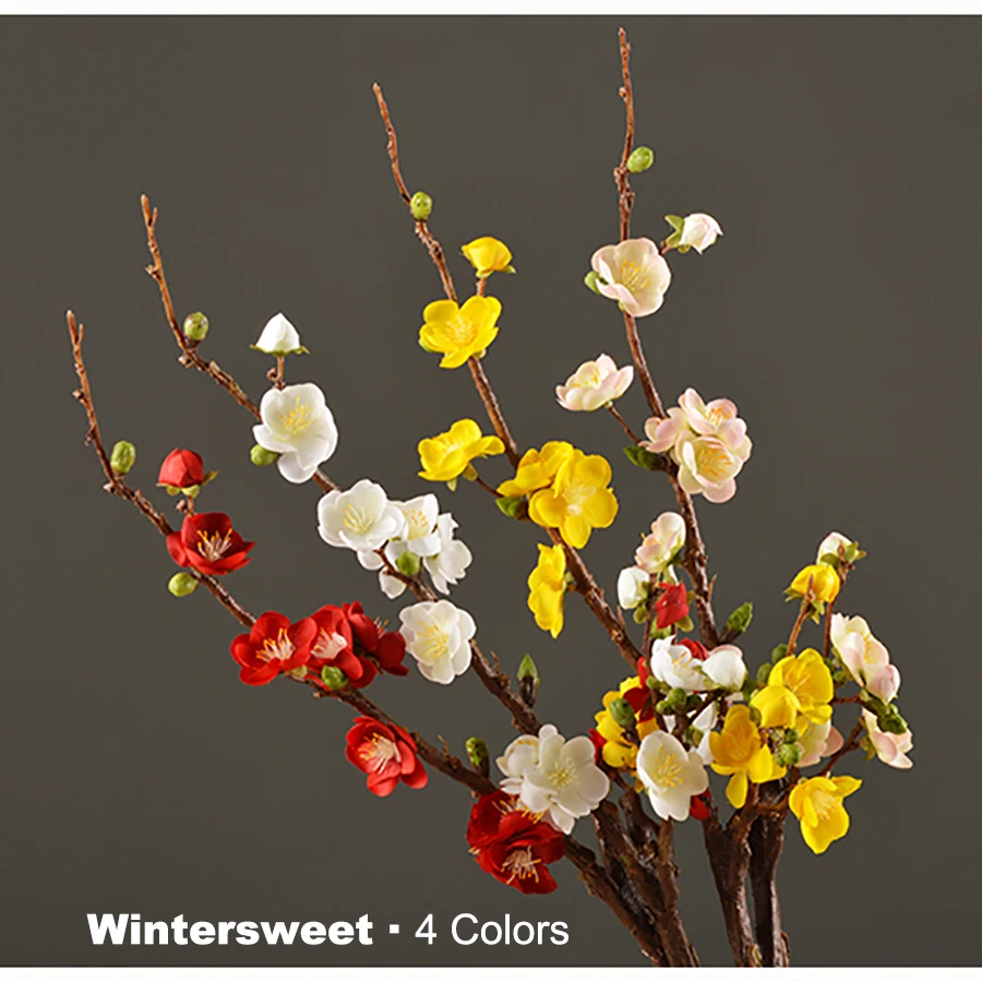 1 комплект искусственная Wintersweet Calyx Canthus японская настенная бамбуковая корзина