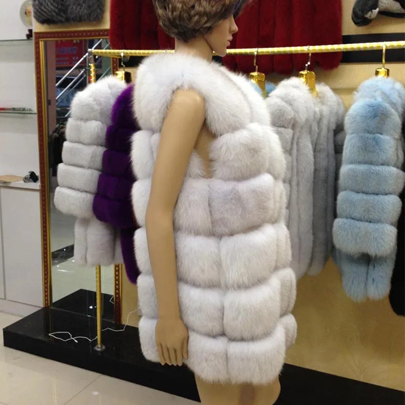 Женская Шуба из натурального меха зимняя шуба цельного лисьего по