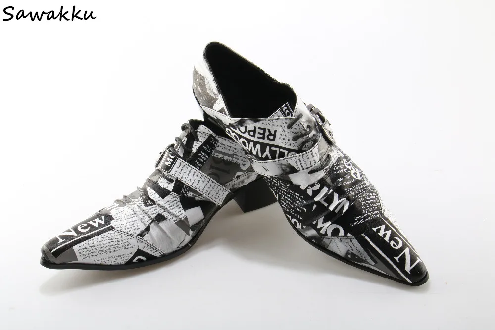 Итальянский дизайн модные модельные туфли с принтом граффити мужские