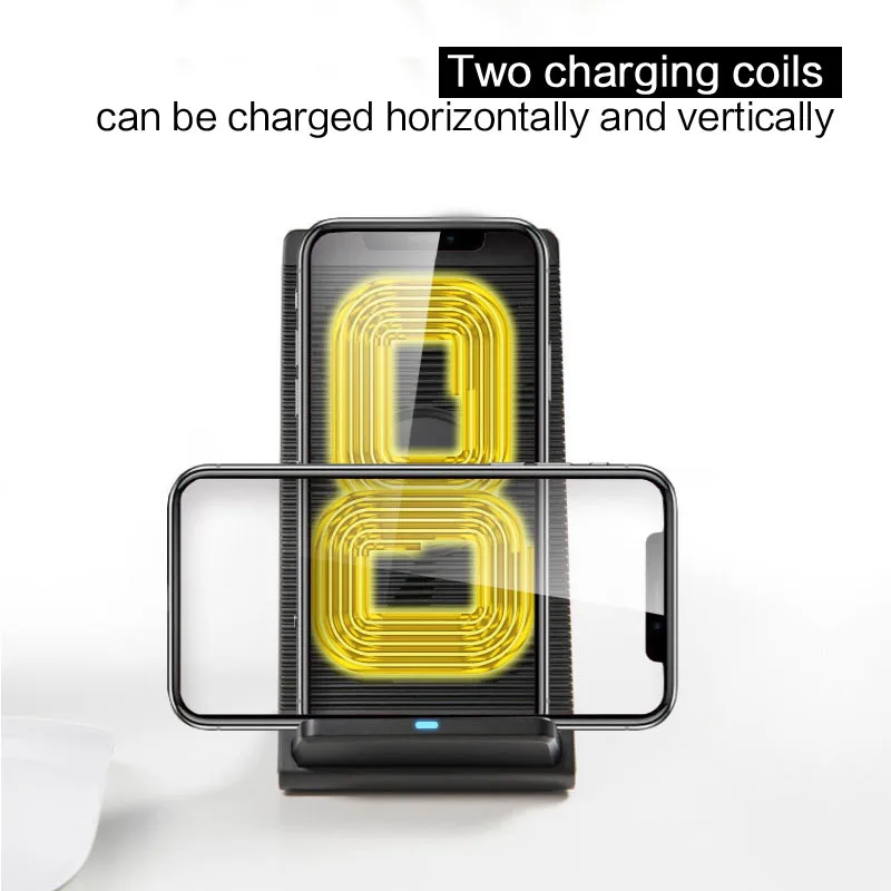 Allvcover Qi Wireless Charger QC 3.0 10W Fast Charging For Samsung S9 Car Holder iPhone X 8 Plus Stand | Мобильные телефоны и