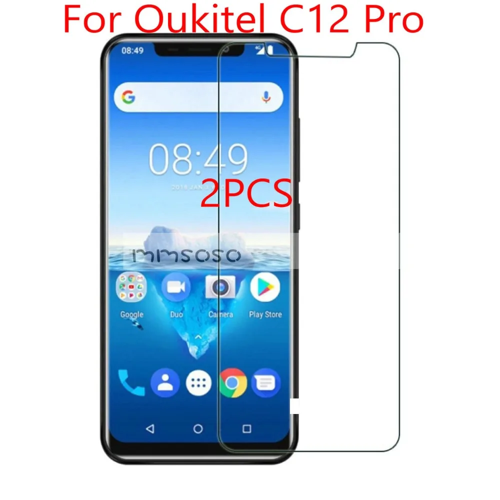 2 шт. для Oukitel C12 Pro закаленное стекло 9H 2.5D Высокое качество протектор экрана для Oukitel C12 Pro смартфон стеклянная пленка крышка