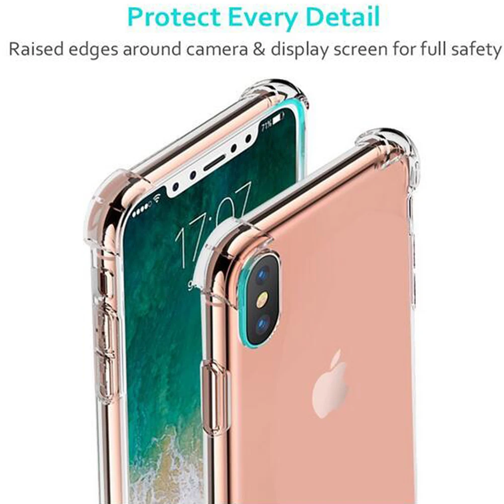 Mayround для iPhone X 8 Plus SE силиконовый чехол гибридная прозрачная воздушная подушка