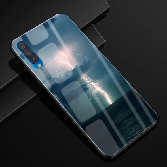 K 6,4 ''для samsung Galaxy A50 чехол A 50 стекло Funda жесткий чехол для samsung Galaxy A50 мягкая рамка A 50 закаленное - Цвет: 29