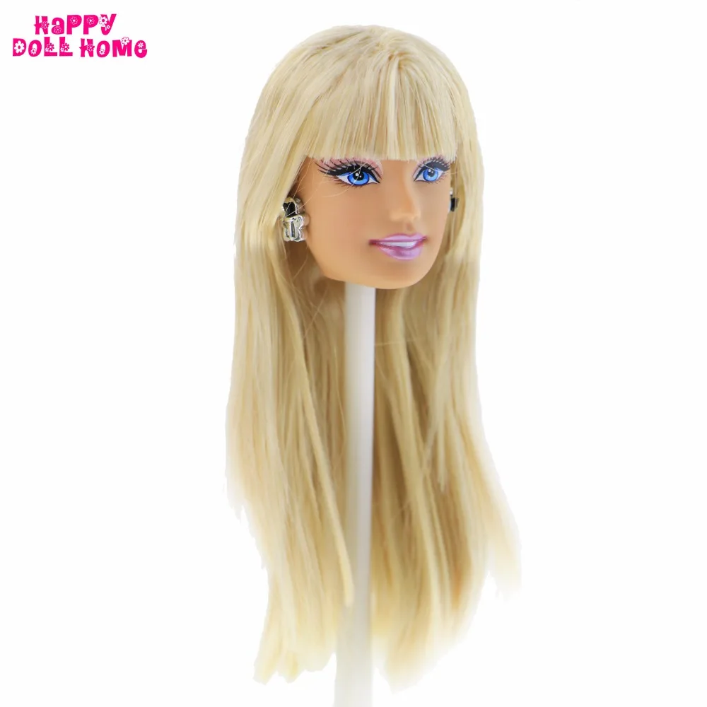 Высокое качество куклы Глава Аккуратные взрыва светлые волосы с Модные