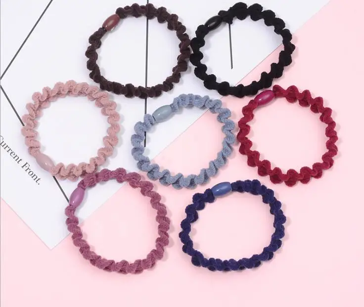 

New arrival(10pcs/lot) fashion Women candy color plush hair bands cute hair accessories lovely scrunchy gum No hurt for hair